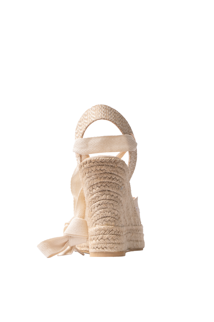 Espadriles Bordadas beige -  para mujer en yute - TROBBIANI Colombia
