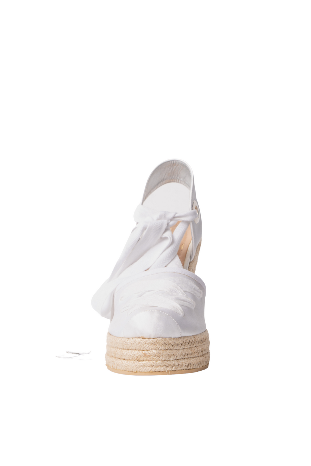 Espadrilles con cintas Saravena 2 blanco para mujer en yute - TROBBIANI Colombia