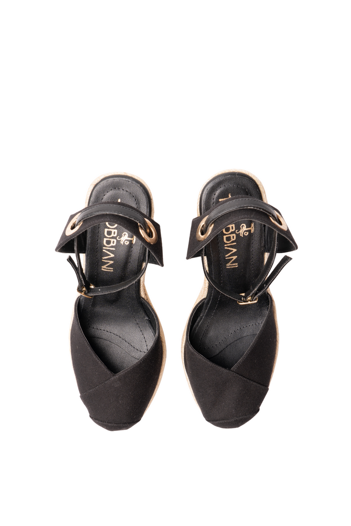 Espadrilles negro para mujer en yute - TROBBIANI Colombia