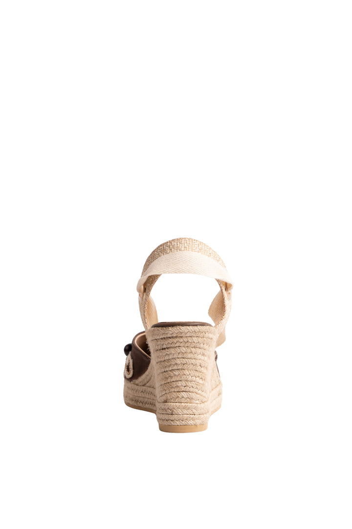 Espadrile marrón recamado  -  para mujer - TROBBIANI Colombia