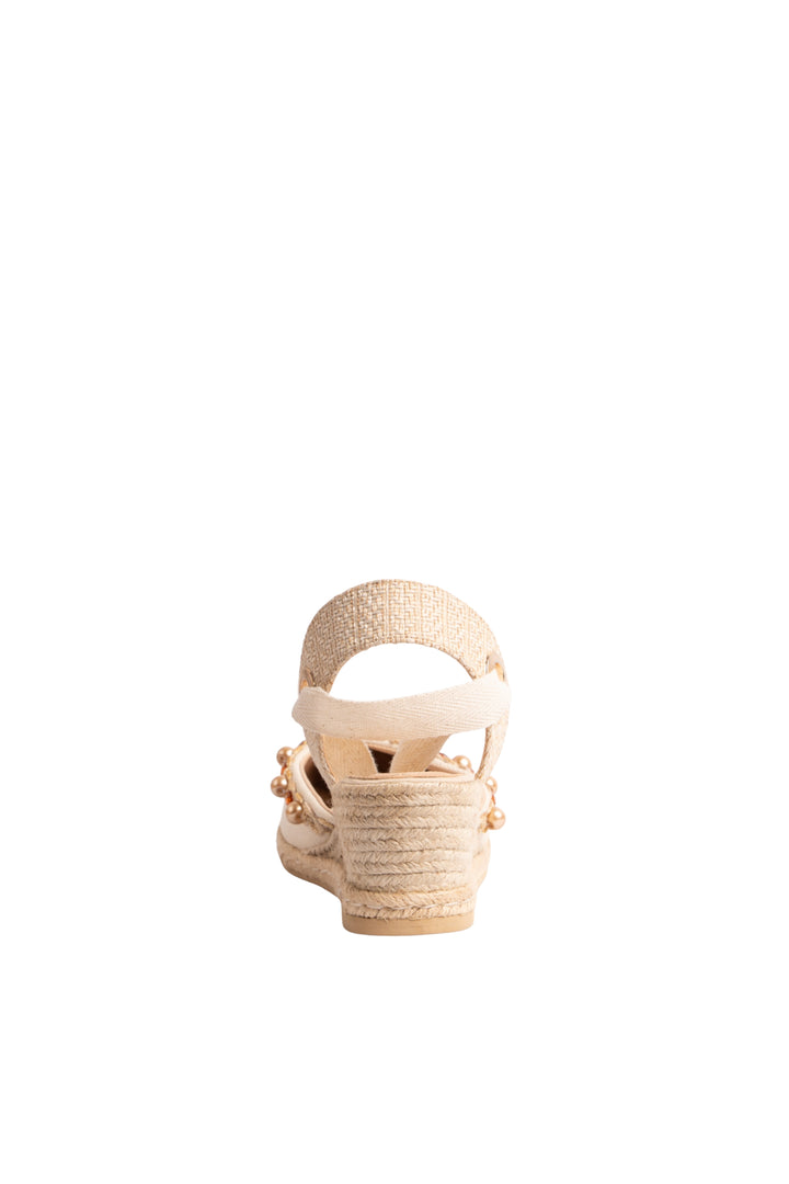 Espadrile recamado beige -  para mujer - TROBBIANI Colombia