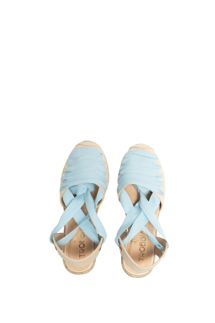 Espadrilles - San Juan celeste para mujer en yute - TROBBIANI Colombia