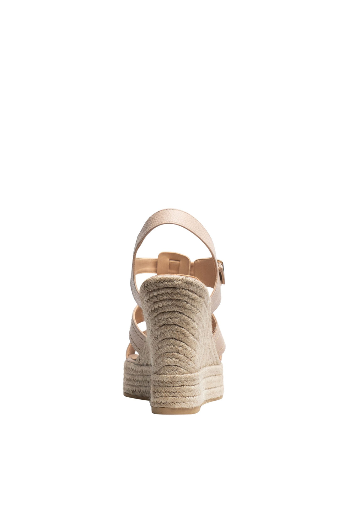 Plataformas en cuero - Aguadas taupe para mujer en yute - TROBBIANI Colombia