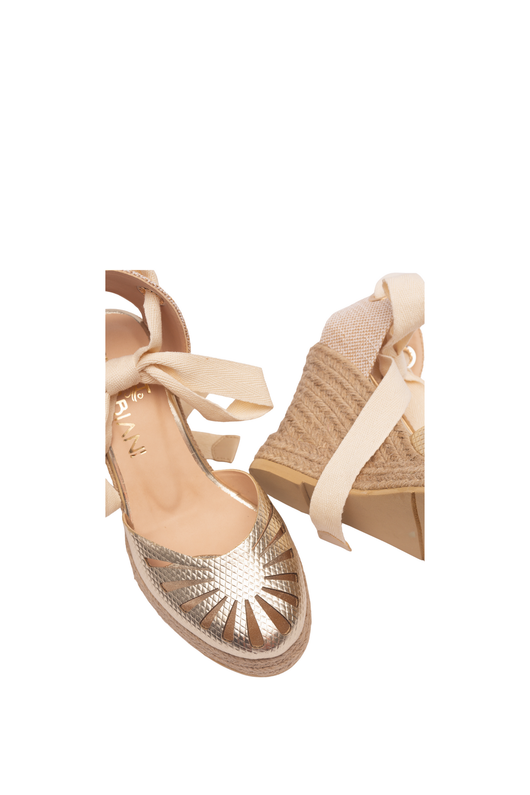 Plataformas en cuero luxury - dorado para mujer - TROBBIANI Colombia